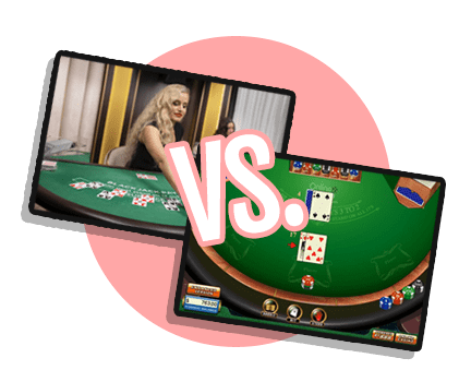 Live casino games vs table games